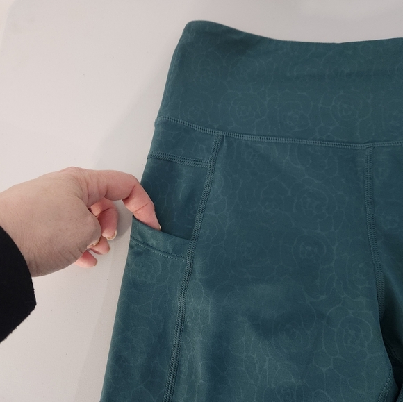 2 Pair Womens ZIYA Teal and Black Leggings, Size 6-8 - Picture 11 of 13